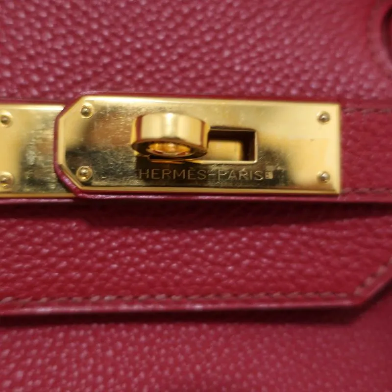 HERMES BIRKIN 35CM ROUGE GARANCE TOGO LEATHER GOLD HARDWARE 2008