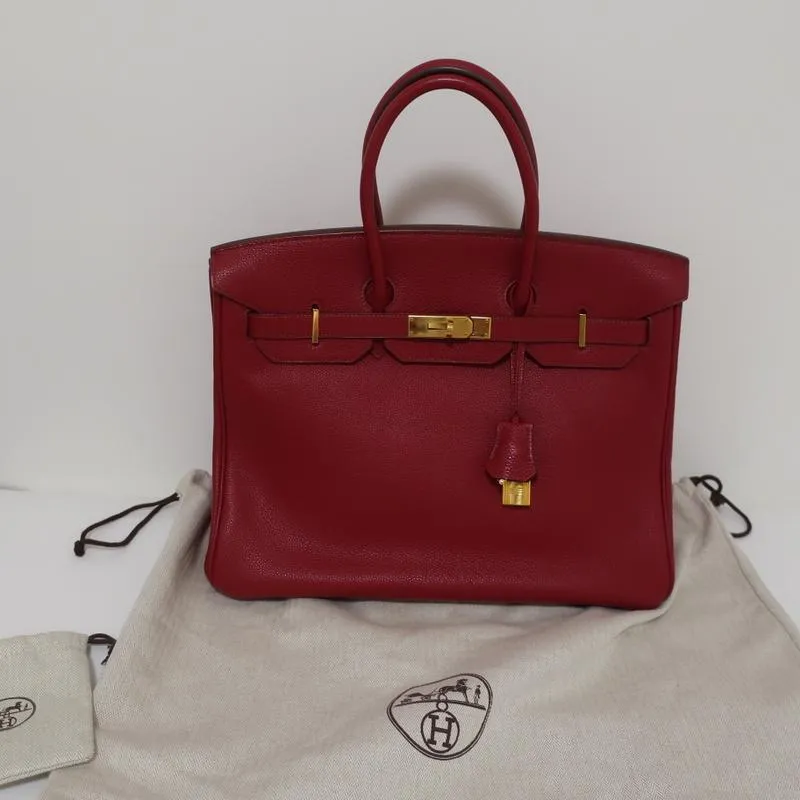 HERMES BIRKIN 35CM ROUGE GARANCE TOGO LEATHER GOLD HARDWARE 2008