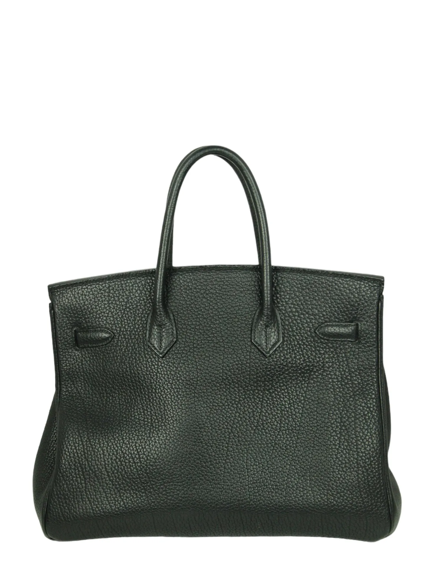 Hermes Black Fjord Leather 35cm Birkin Bag SHW