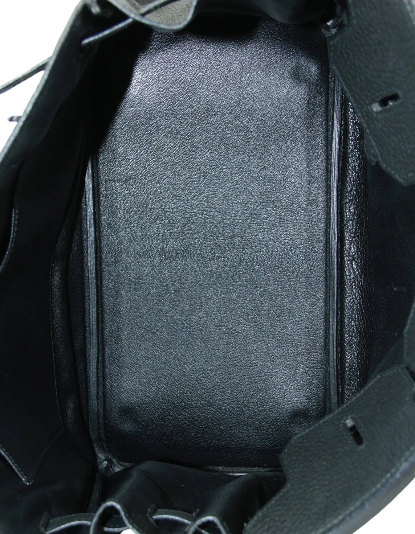 Hermes Black Fjord Leather 35cm Birkin Bag SHW