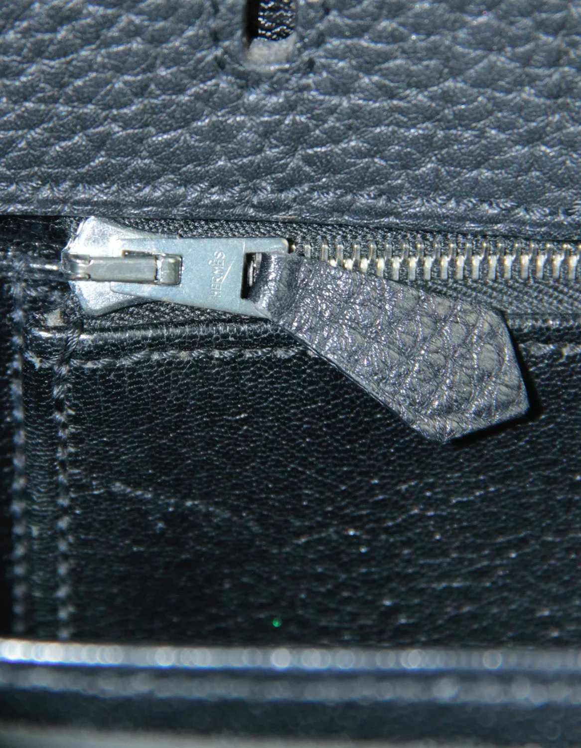 Hermes Black Fjord Leather 35cm Birkin Bag SHW