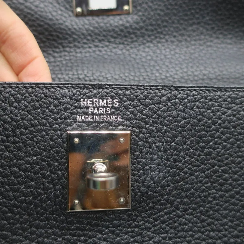 HERMES Kelly Handbag Togo 35 Black 2002
