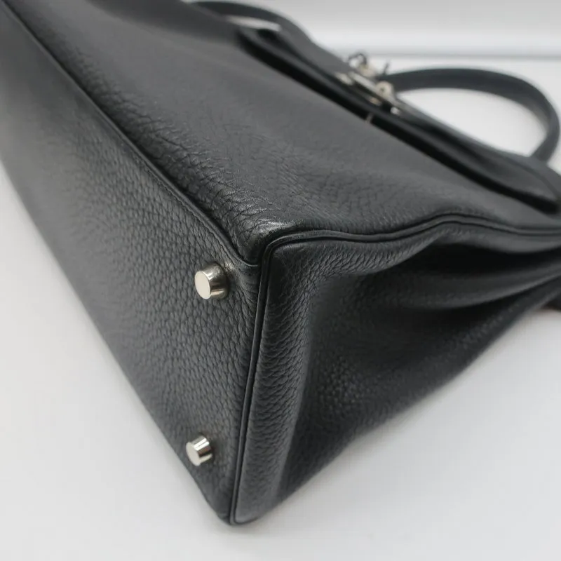 HERMES Kelly Handbag Togo 35 Black 2002
