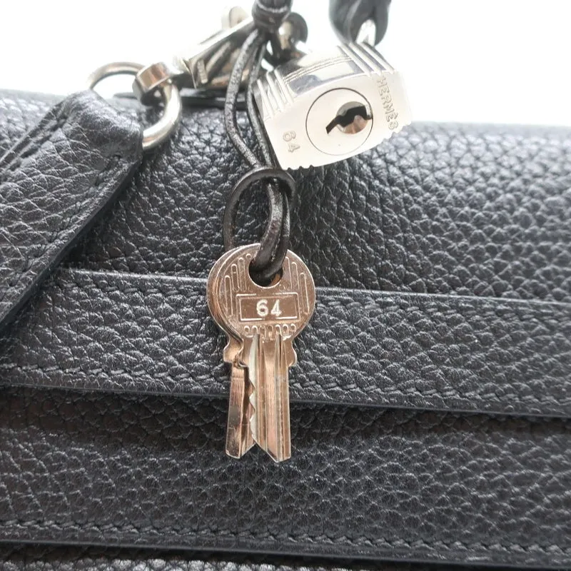 HERMES Kelly Handbag Togo 35 Black 2002