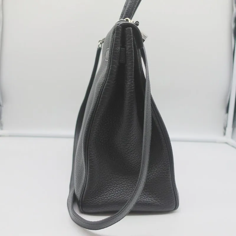 HERMES Kelly Handbag Togo 35 Black 2002