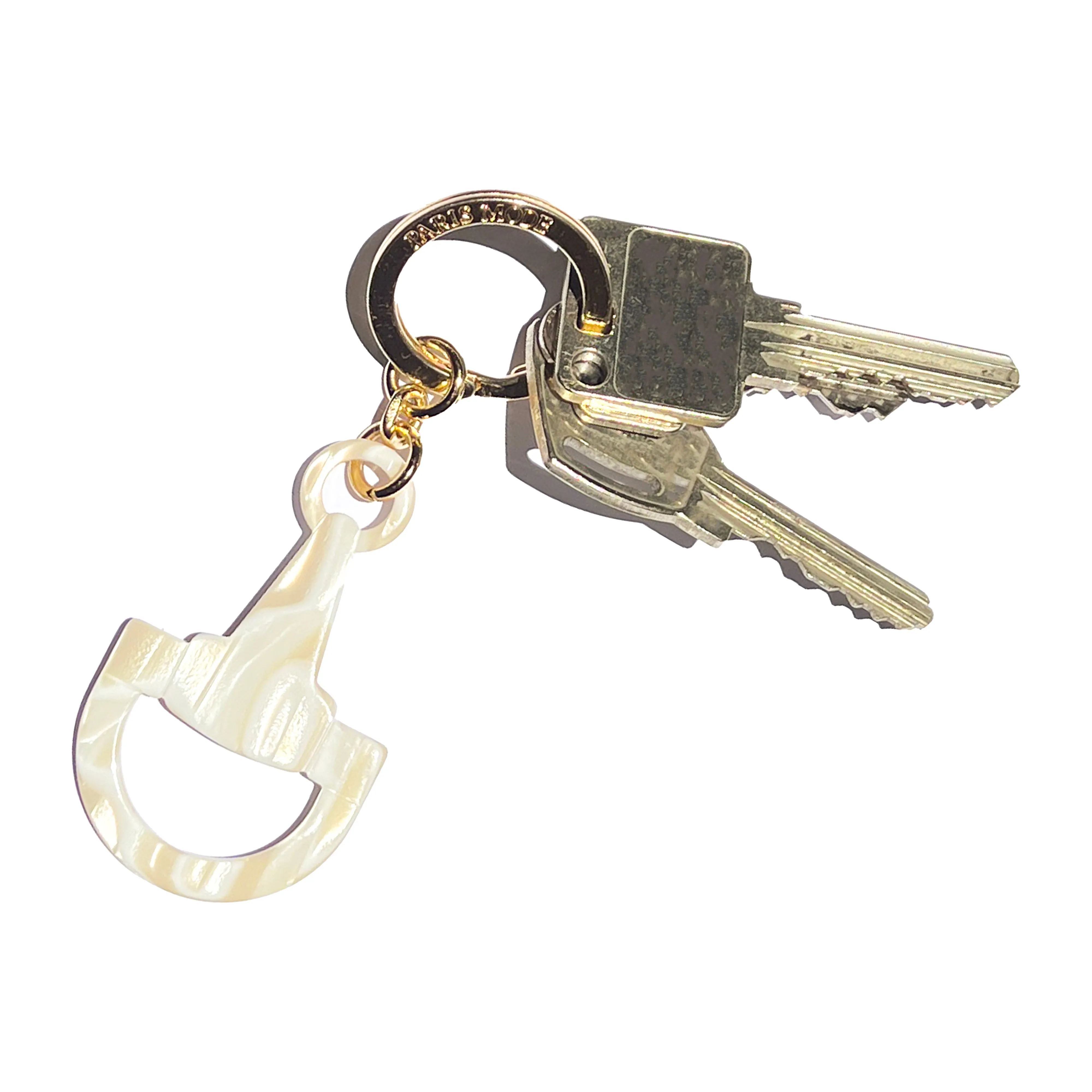 Horsebit Dark Tortoiseshell Keyring