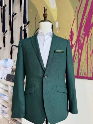Hunter Green Italian Hopsack Blazer