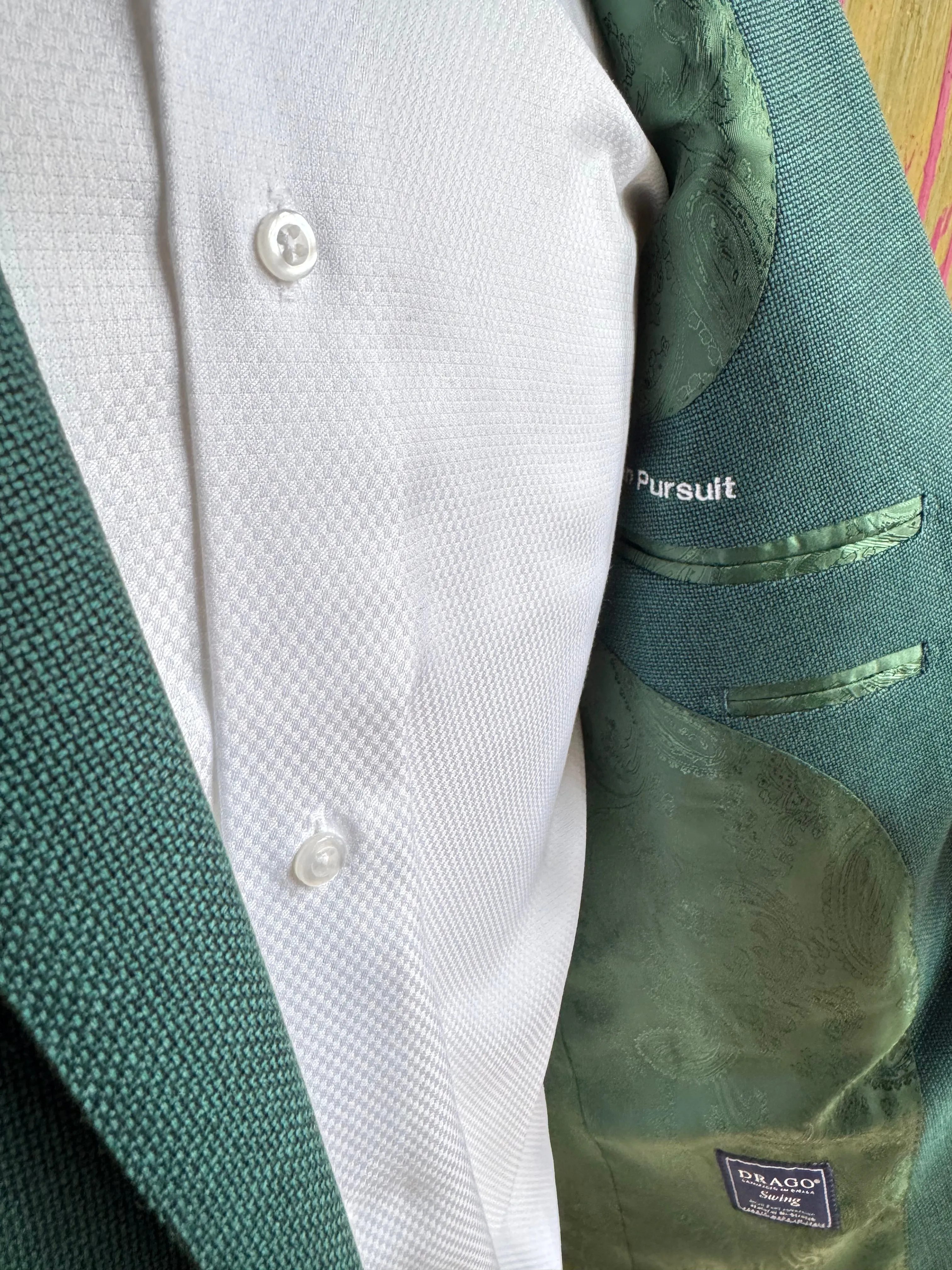 Hunter Green Italian Hopsack Blazer