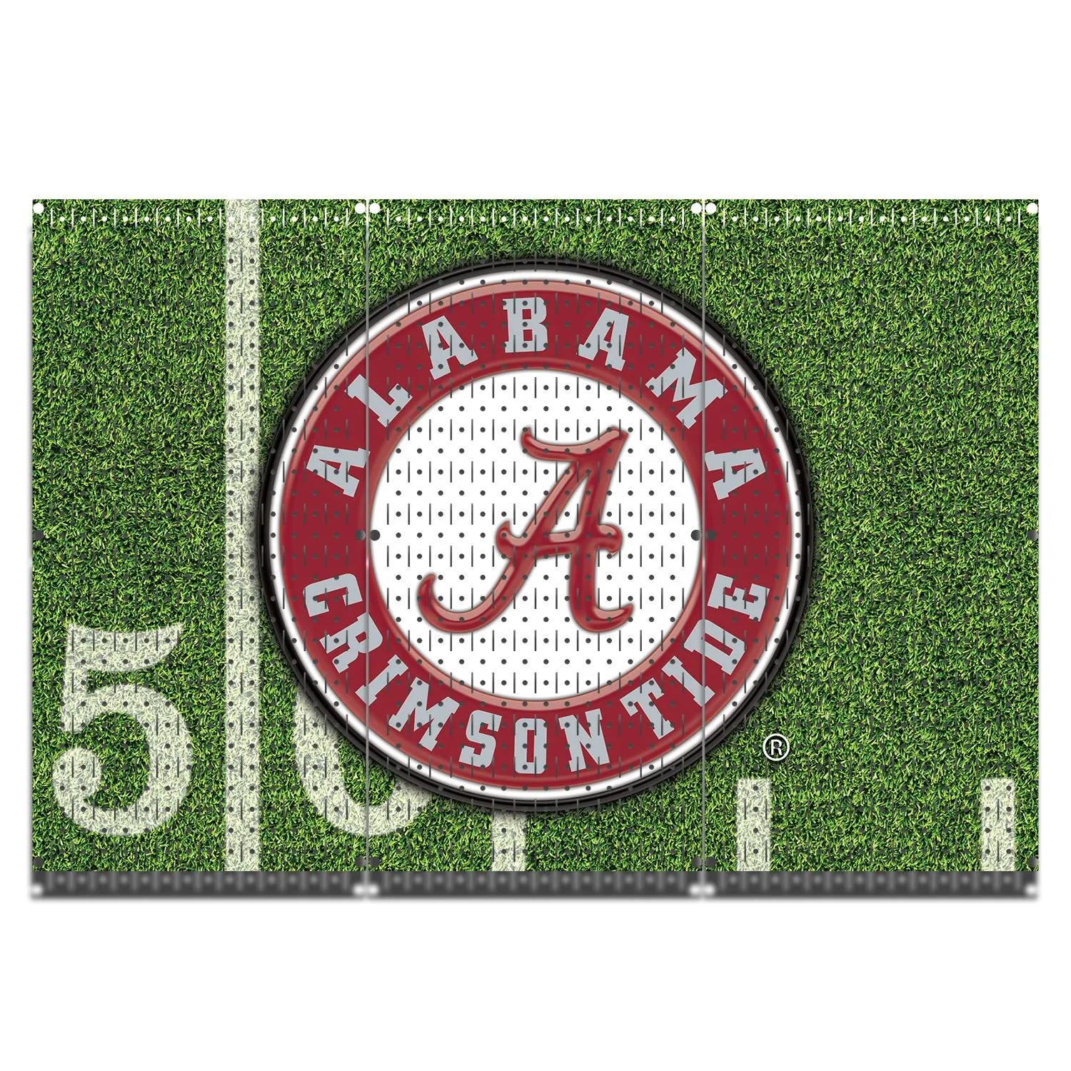 HWC13061- Alabama Crimson Tide | Roll Tide Football (3 Panels) | 48" x 32" (tall) | Printed Pegboards | Collegiate