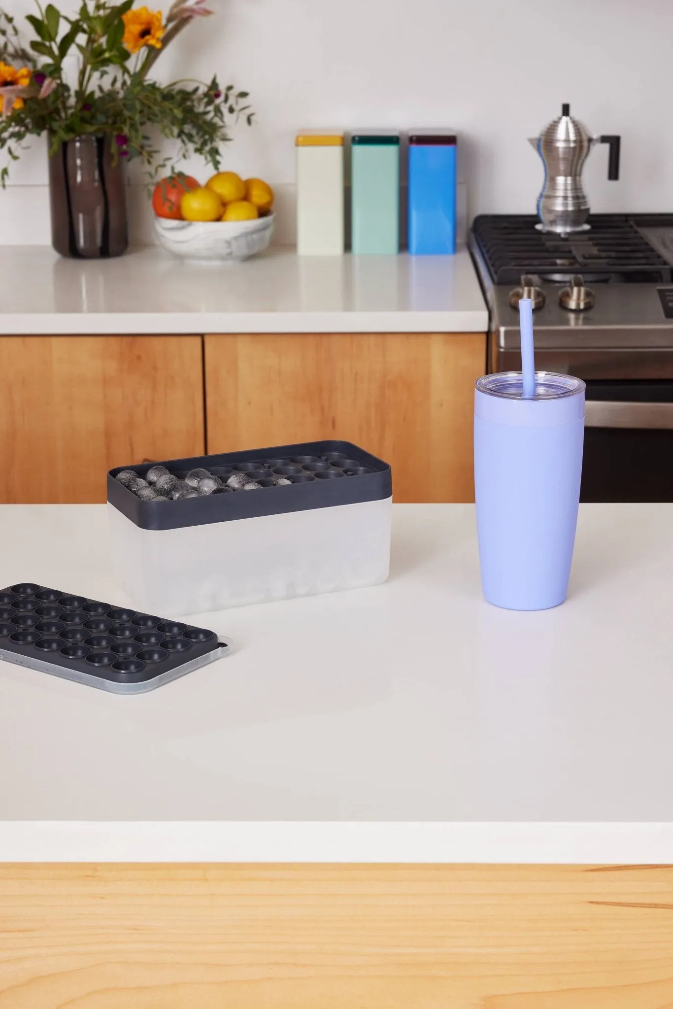 Ice Ball Box - Silicone Ice Tray & Ice Storage