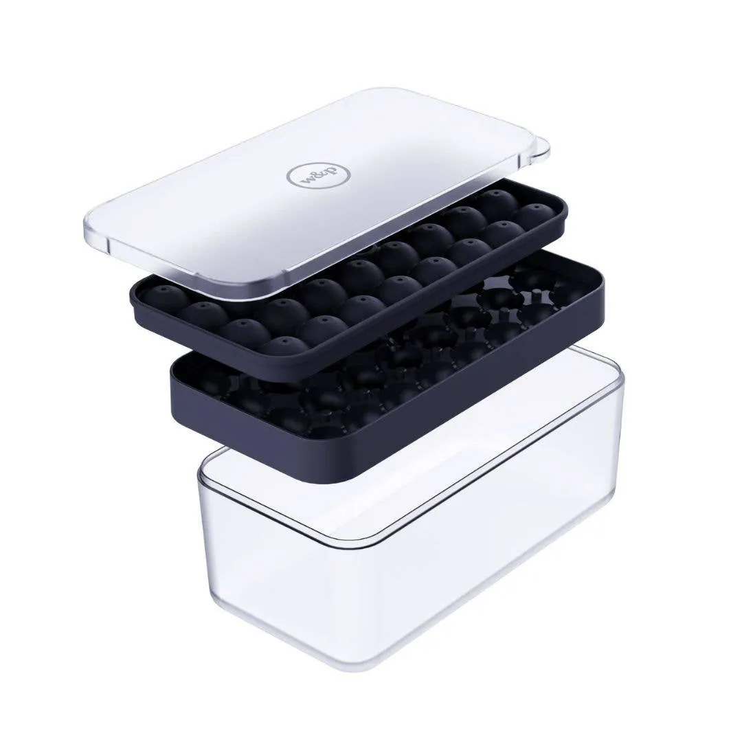 Ice Ball Box - Silicone Ice Tray & Ice Storage