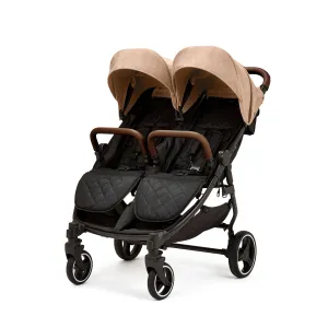 Ickle Bubba Venus Double Stroller - Black / Biscuit / Tan