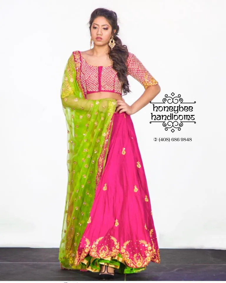 Indian Lehenga | Halfsaree | Teens Lehenga| Silk Lehenga | Silk Pavada | Designer Lehenga | Langa Voni | Traditional Lehenga | Indian Dress