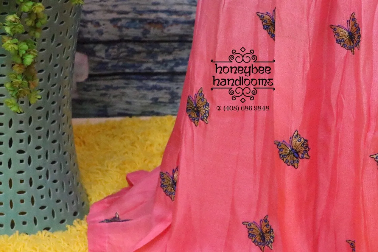 Indian partywear dress | Indian Dress | crop top | Indian Designer dress | pink crop top | Lehenga|Bridal Lehenga- Nihira