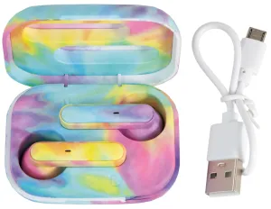 Iscream Pastel Tie Dye Compact Earbuds