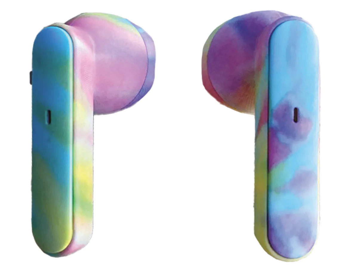 Iscream Pastel Tie Dye Compact Earbuds
