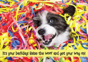 It's Your Barkday! Raise the Woof and Get Your Wag On! Happy Birthday Card