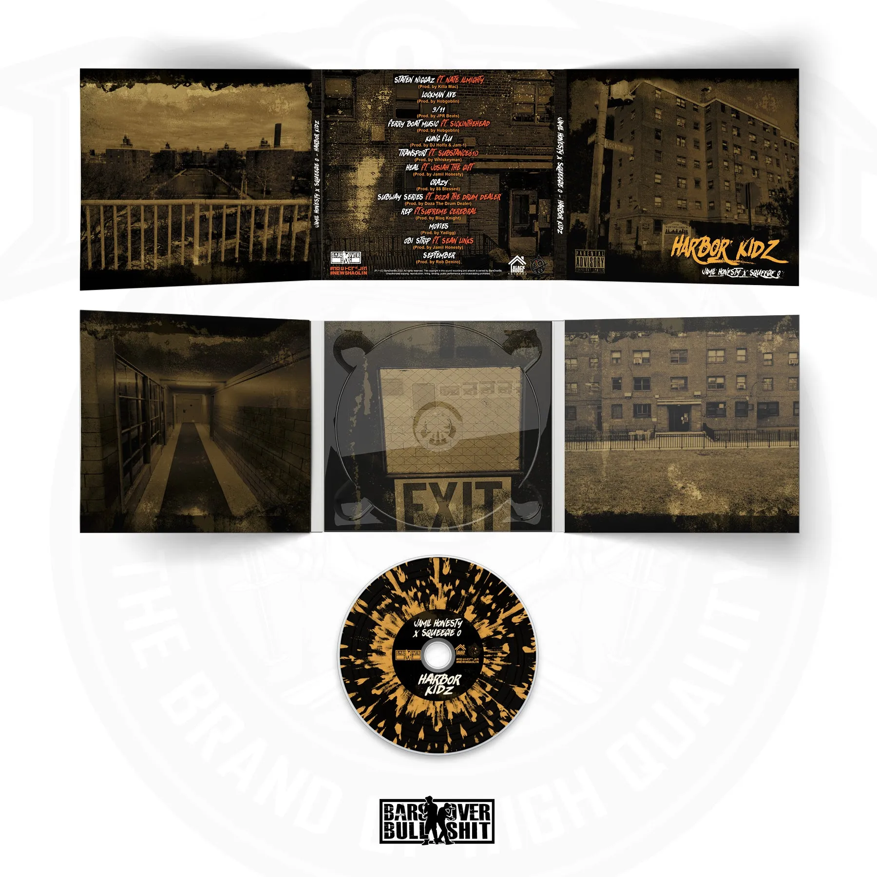 Jamil Honesty x Squeegie O "Harbor Kidz" CD With Obi Strip (6 Page Panel Digipak)