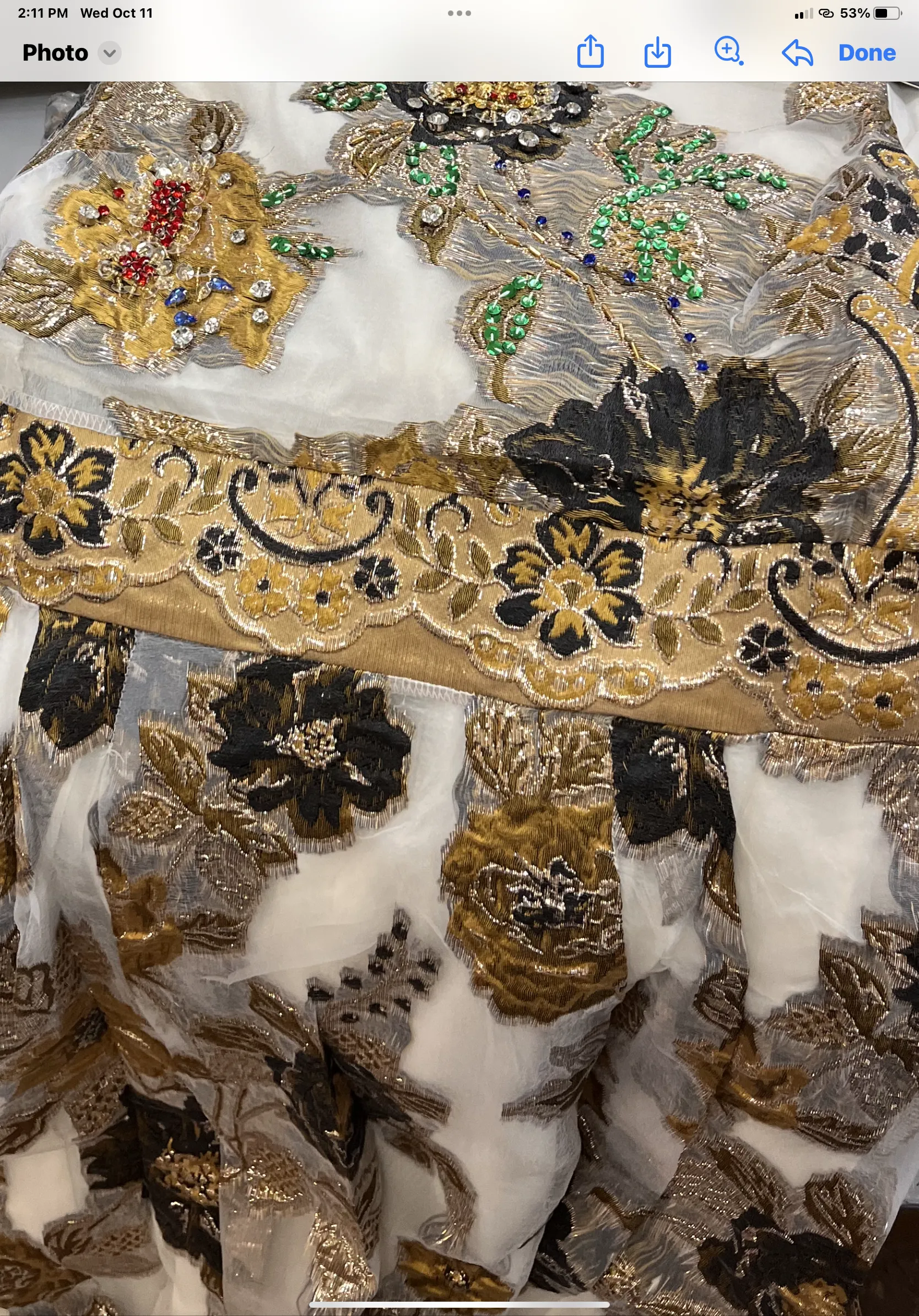 Jeweled Brocade Dress
