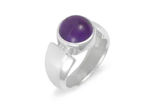 JW104 Amethyst Ring, Sterling Silver