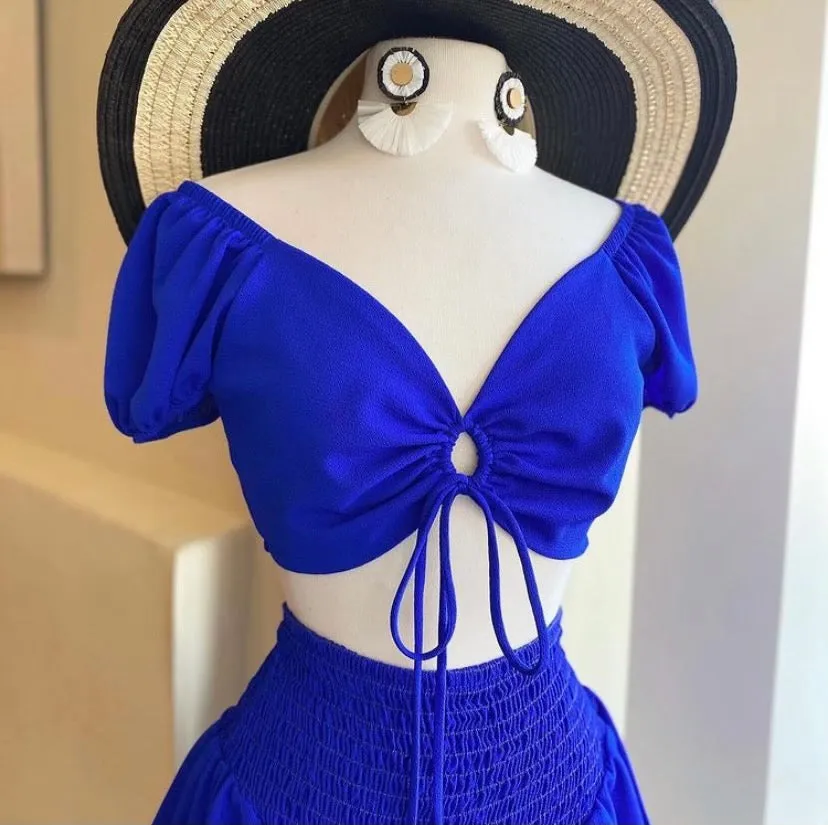 Keyhole Ruffle Skirt Set FINAL SALE