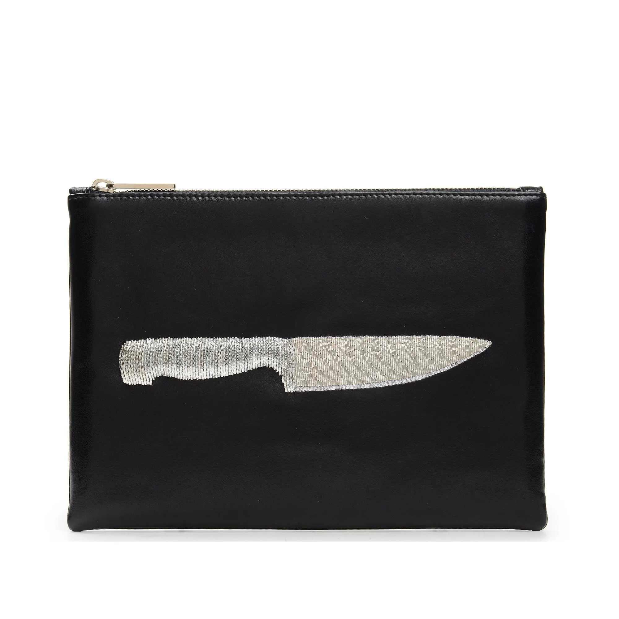 KNIFE EMBROIDERED CLUTCH BAG