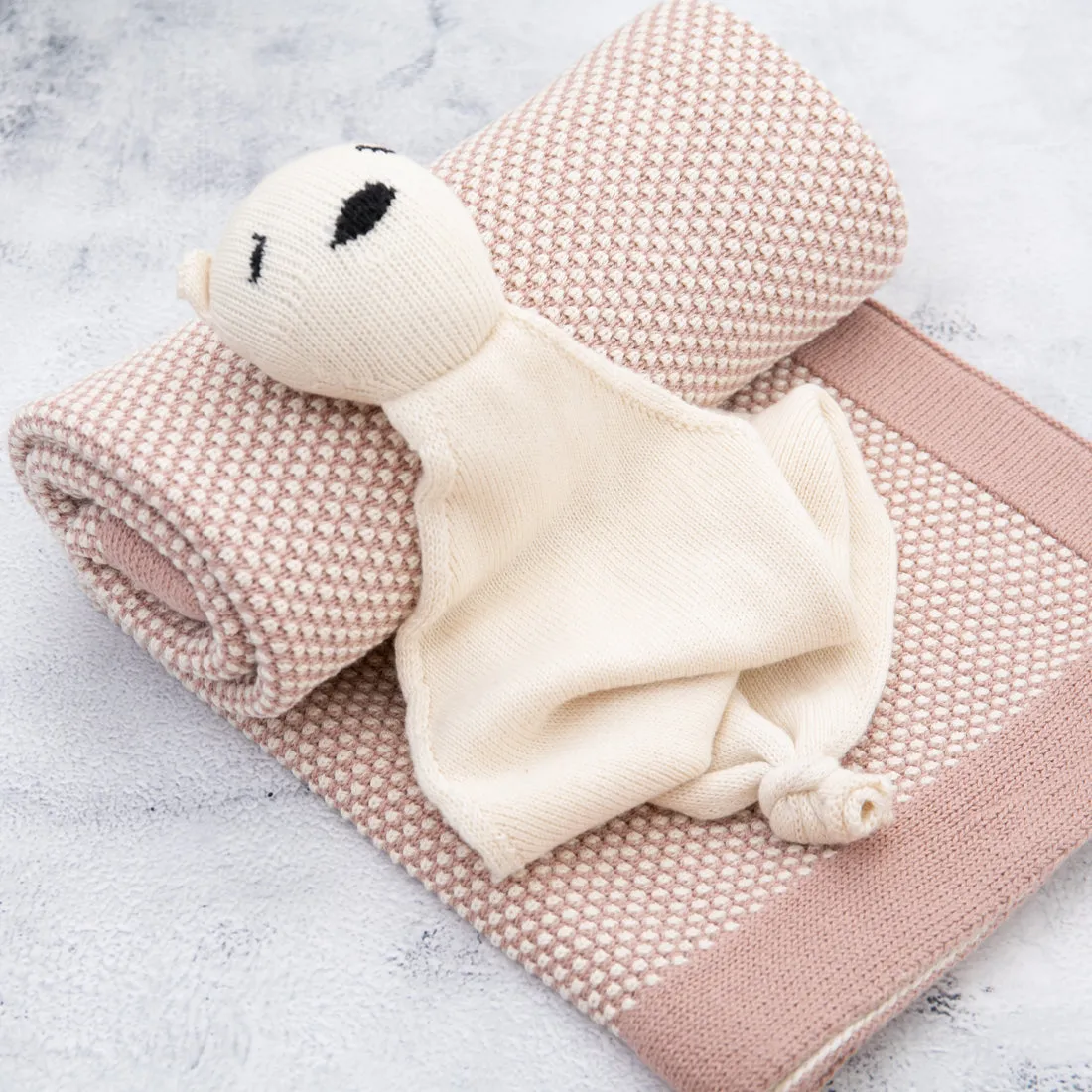 Knit & Lovie Set - Elegant Pink/Natural