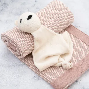Knit & Lovie Set - Elegant Pink/Natural