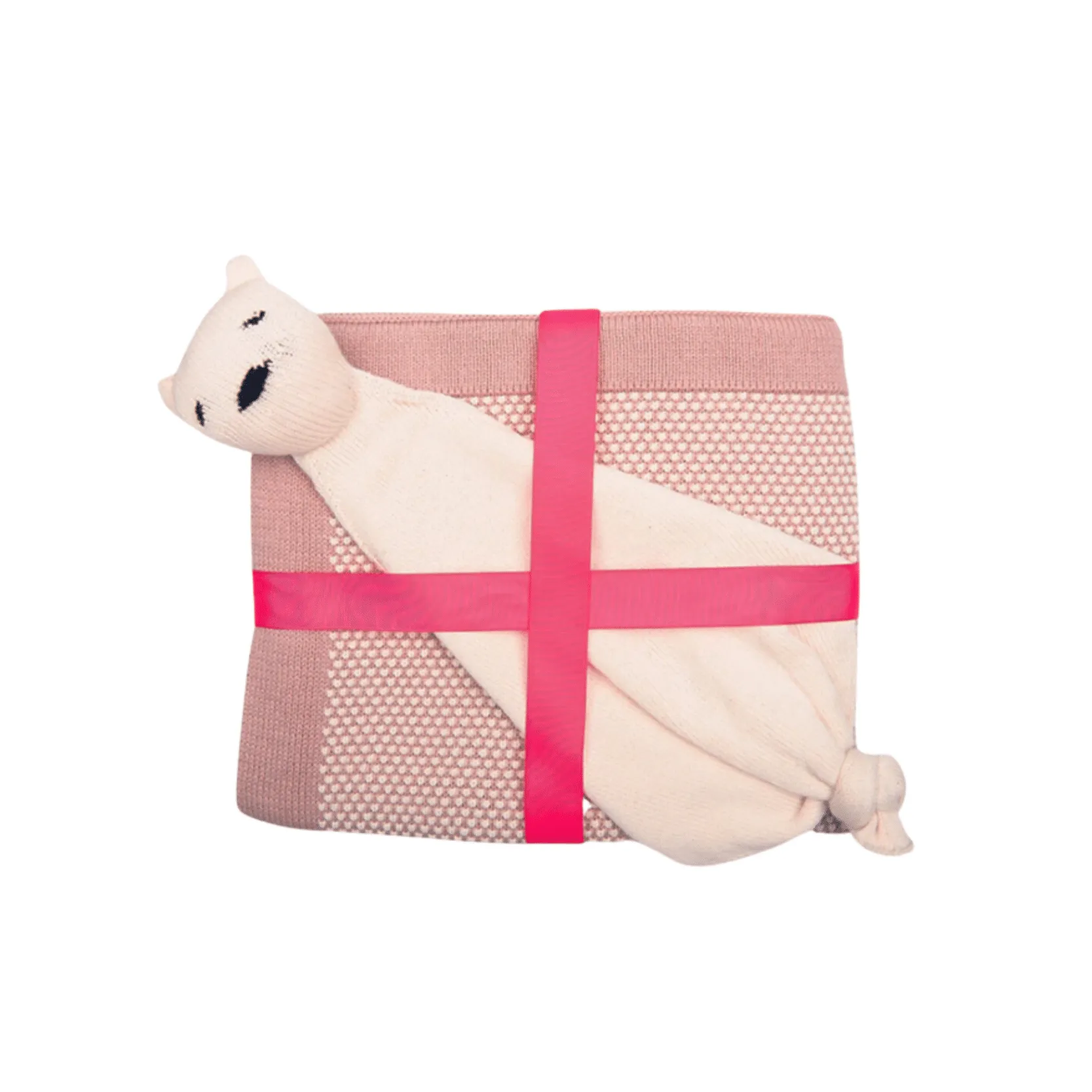 Knit & Lovie Set - Elegant Pink/Natural