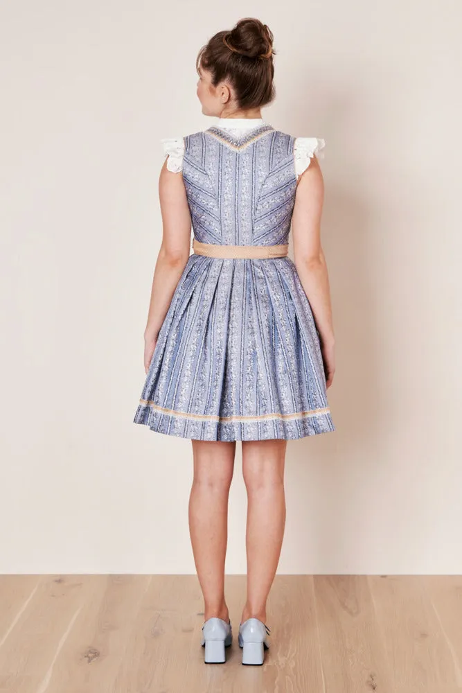 Kruger Mini Dirndl 2pcs. 50cm "Eike" blue