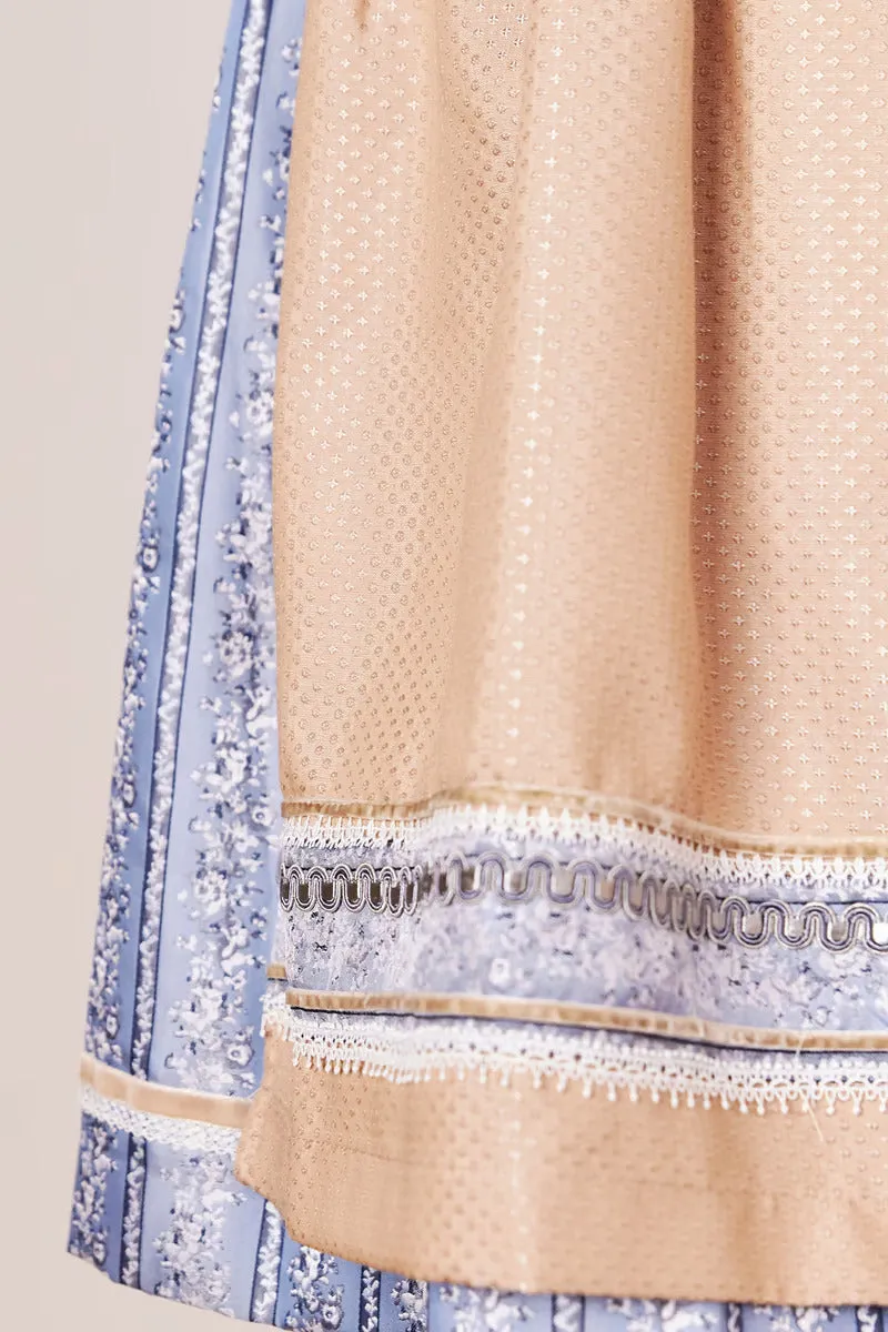 Kruger Mini Dirndl 2pcs. 50cm "Eike" blue