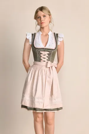 Kruger Mini Dirndl 2pcs. 50cm "Elowen" green