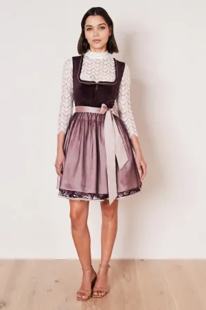 Kruger Mini Dirndl 2pcs. 50cm "Joelina" berry (40,42,44)
