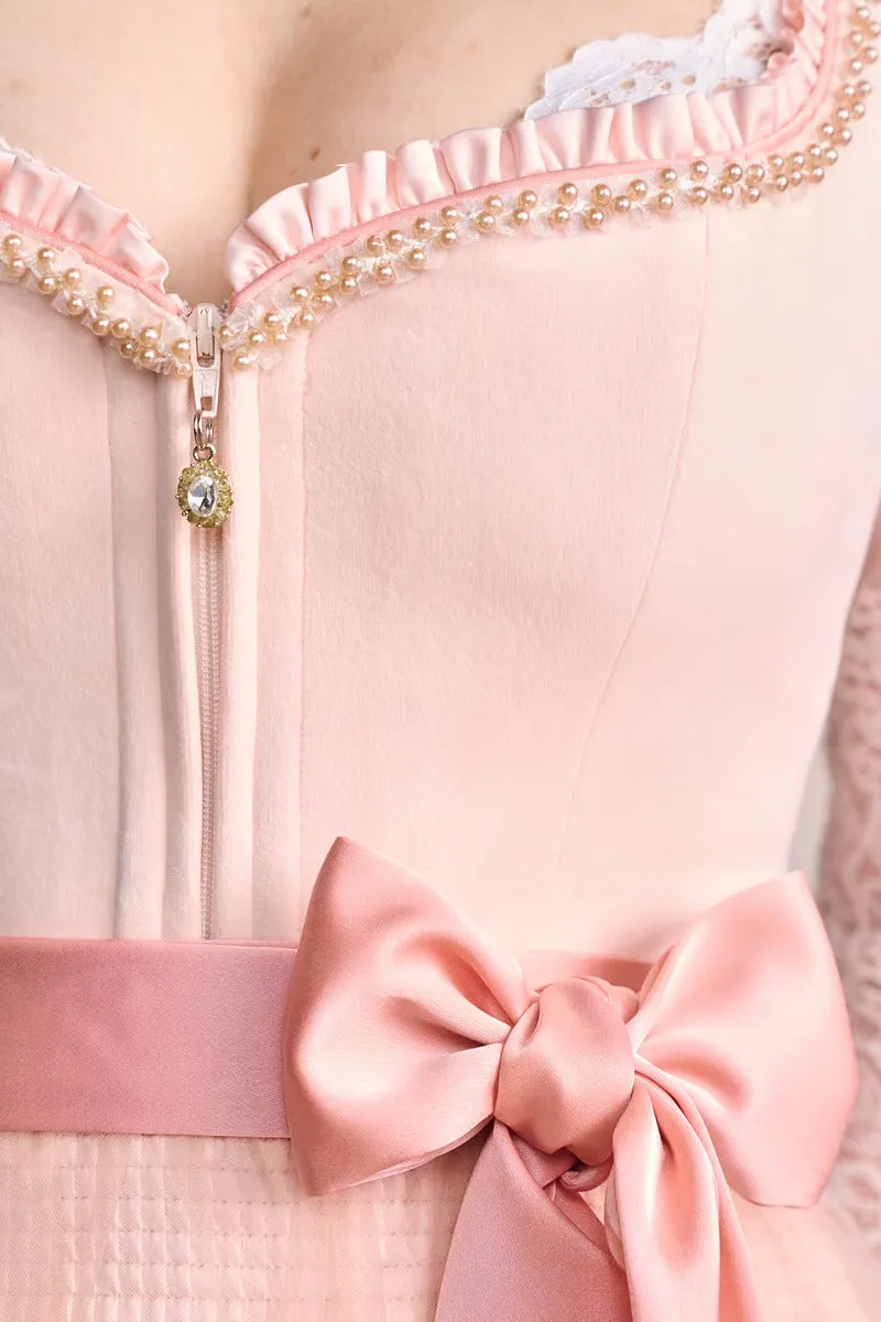 Kruger Mini Dirndl 2pcs. 50cm "Milina" pink (36,38)