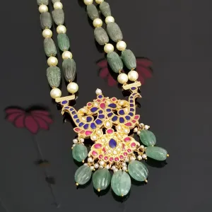 Kundan Bead Maala With Hard Gold Plating