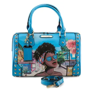 La Philipe Lp1020 8 Handbag Classic Women’s Blue Pu Leather