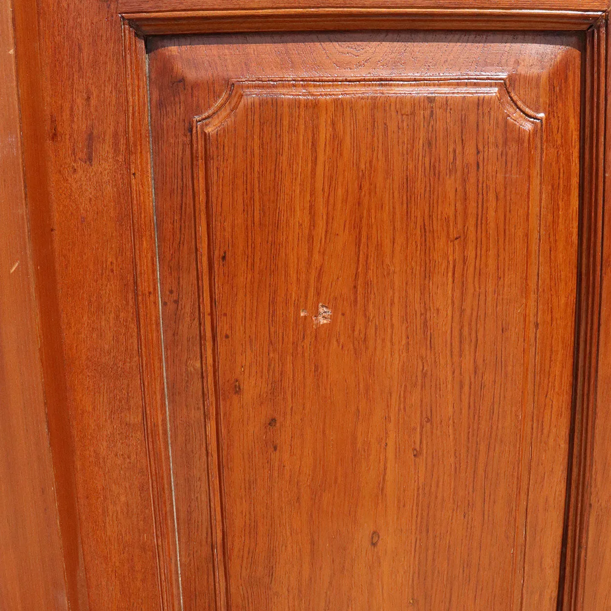 Large Anglo Indian Solid Teak Paneled Double Door with Frame