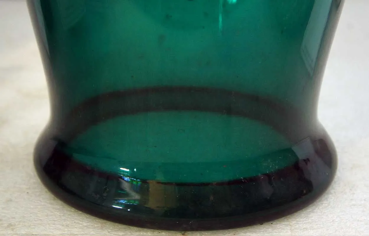 Large English Georgian Bristol Green Glass Hurricane Shade