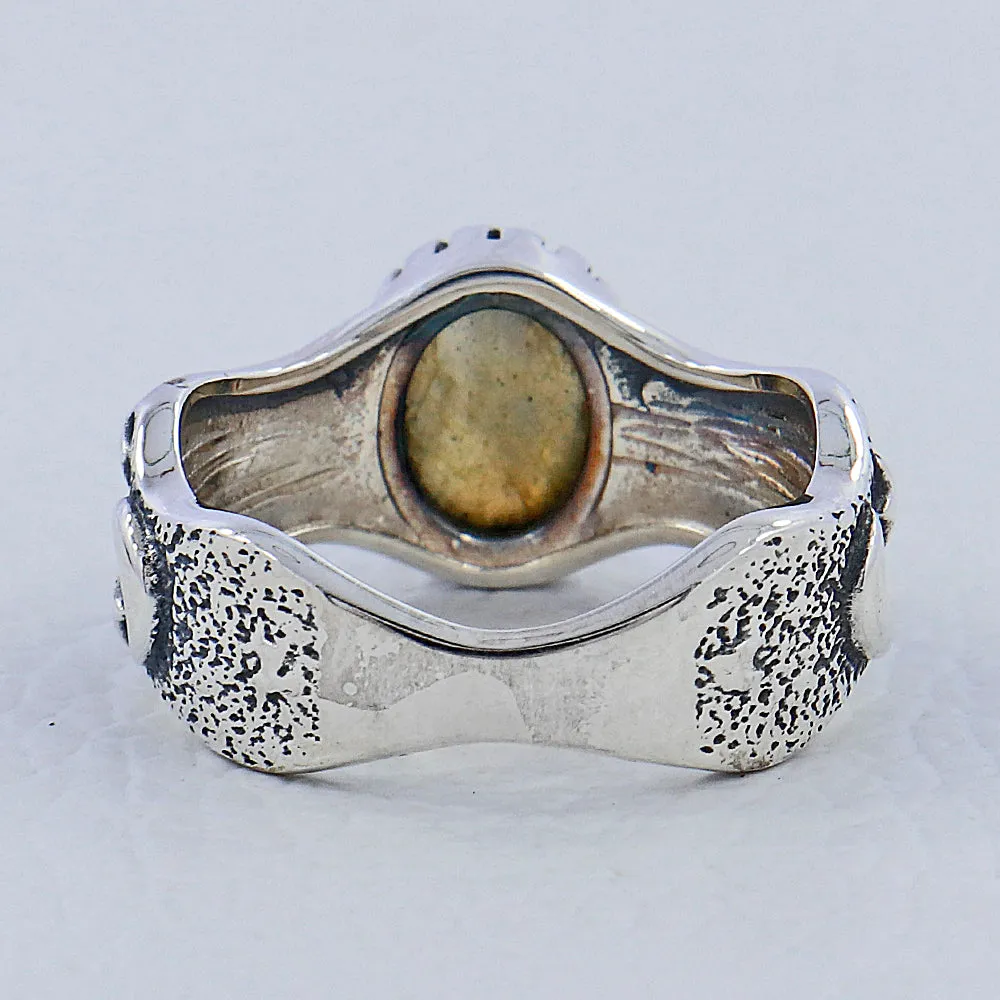 Larimar Silver Designer Rings