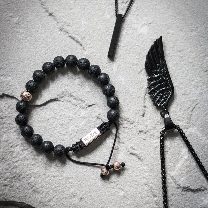 Lava Stone Bead Bracelet - Premium