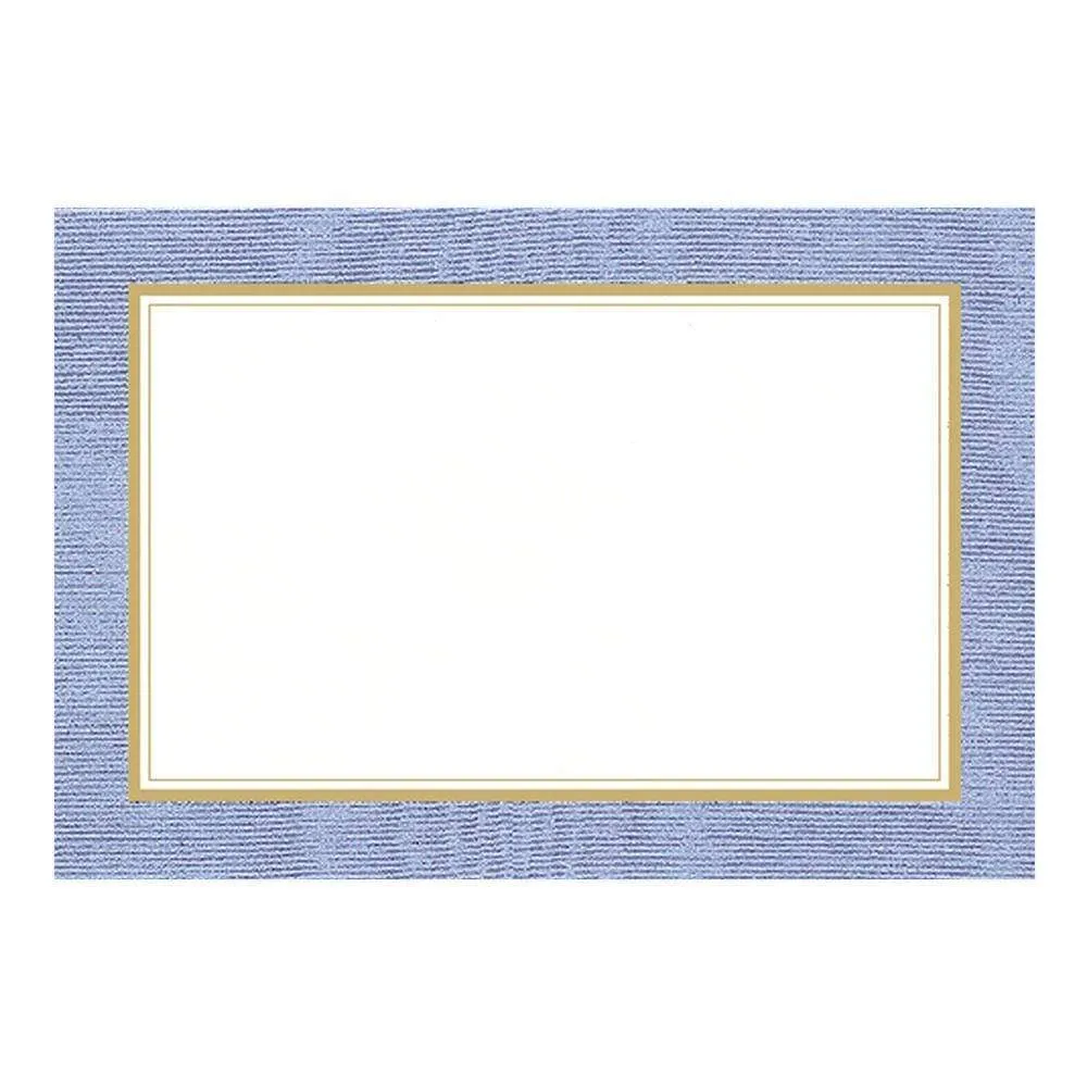 Lavender Blue Moire Border Place Cards