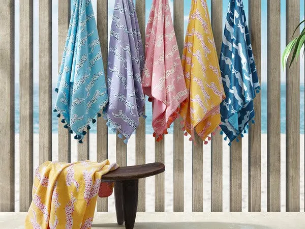 Leaping Leopard Beach towel