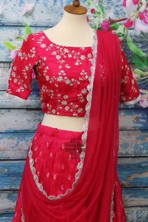 Lehenga | Indian Mehendi Dress | Indian Designerwear | Indian Bridal lehenga | bridal | Halfsaree|HoneyBee Handlooms