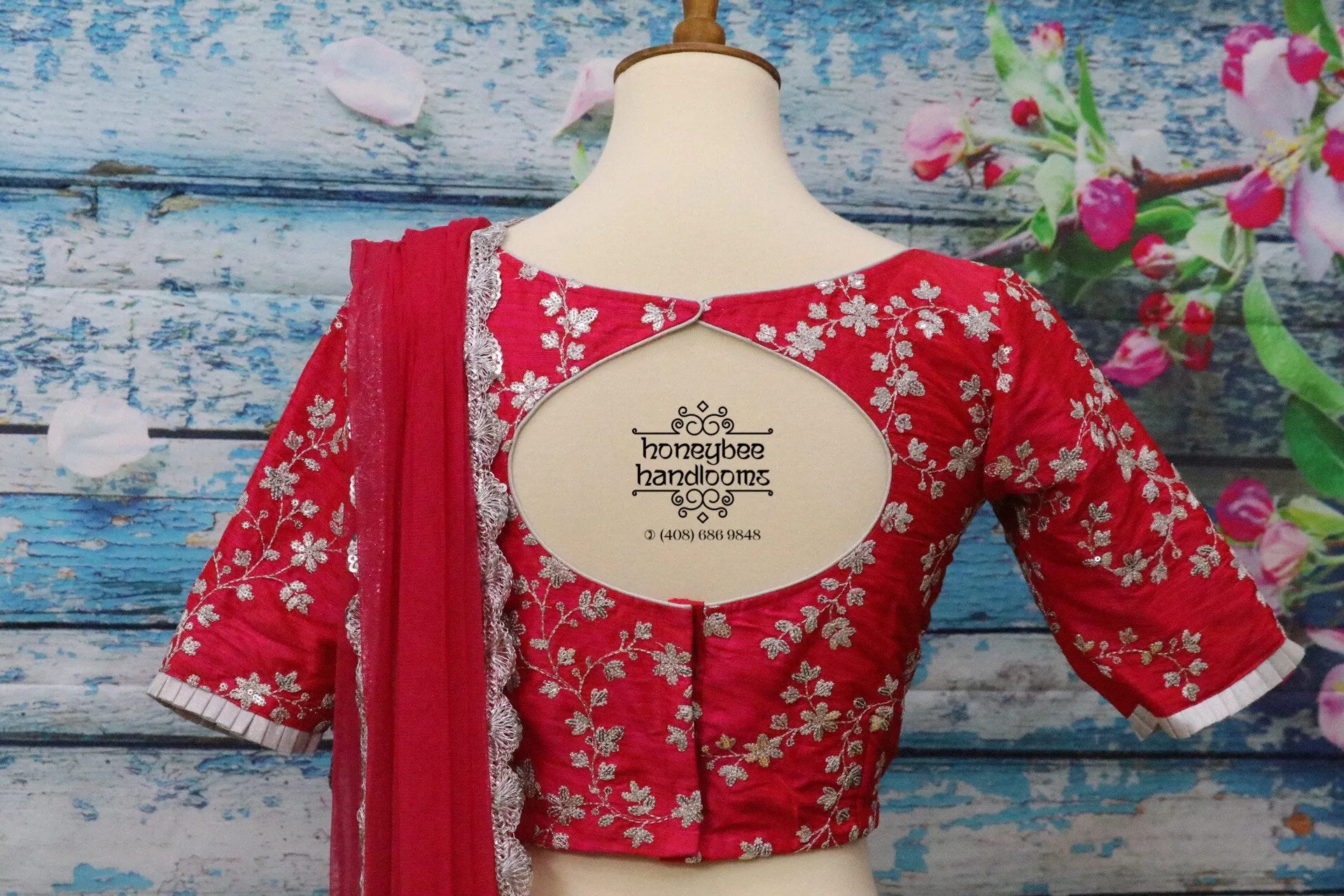 Lehenga | Indian Mehendi Dress | Indian Designerwear | Indian Bridal lehenga | bridal | Halfsaree|HoneyBee Handlooms
