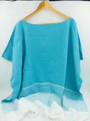 Lidya Cover-Up Poncho - Turquoise