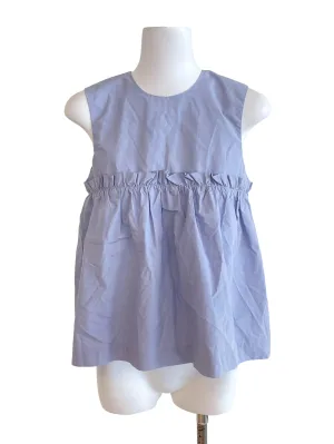 Light Blue Ruffled Baggy Top