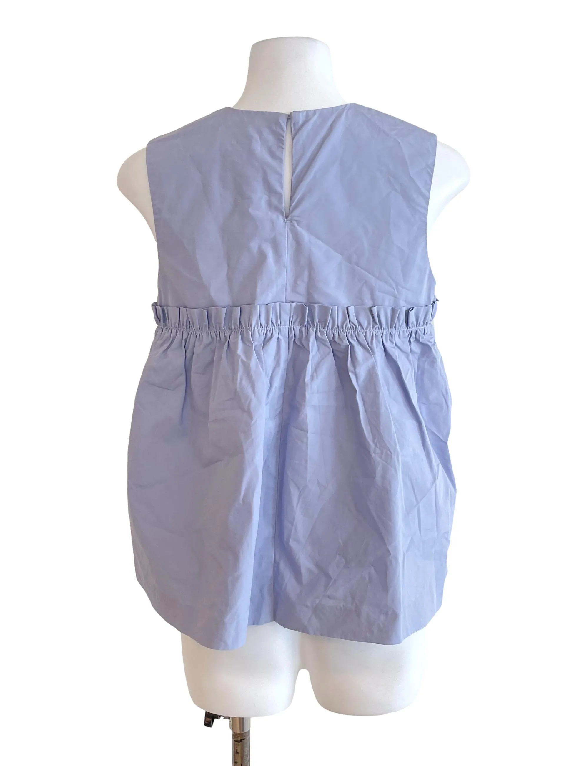 Light Blue Ruffled Baggy Top