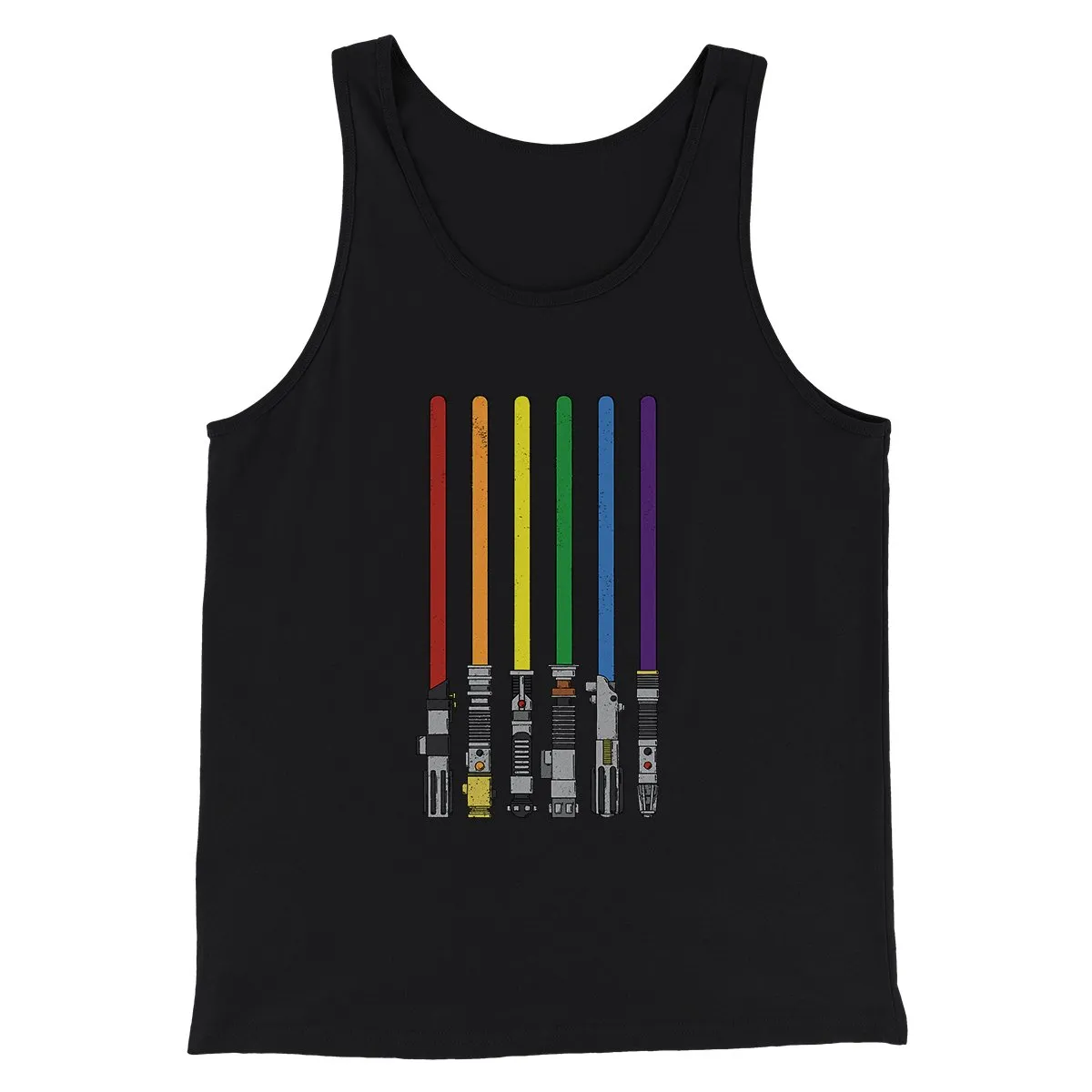 Lightsaber Color Rainbow Funny Movie Men/Unisex Tank Top