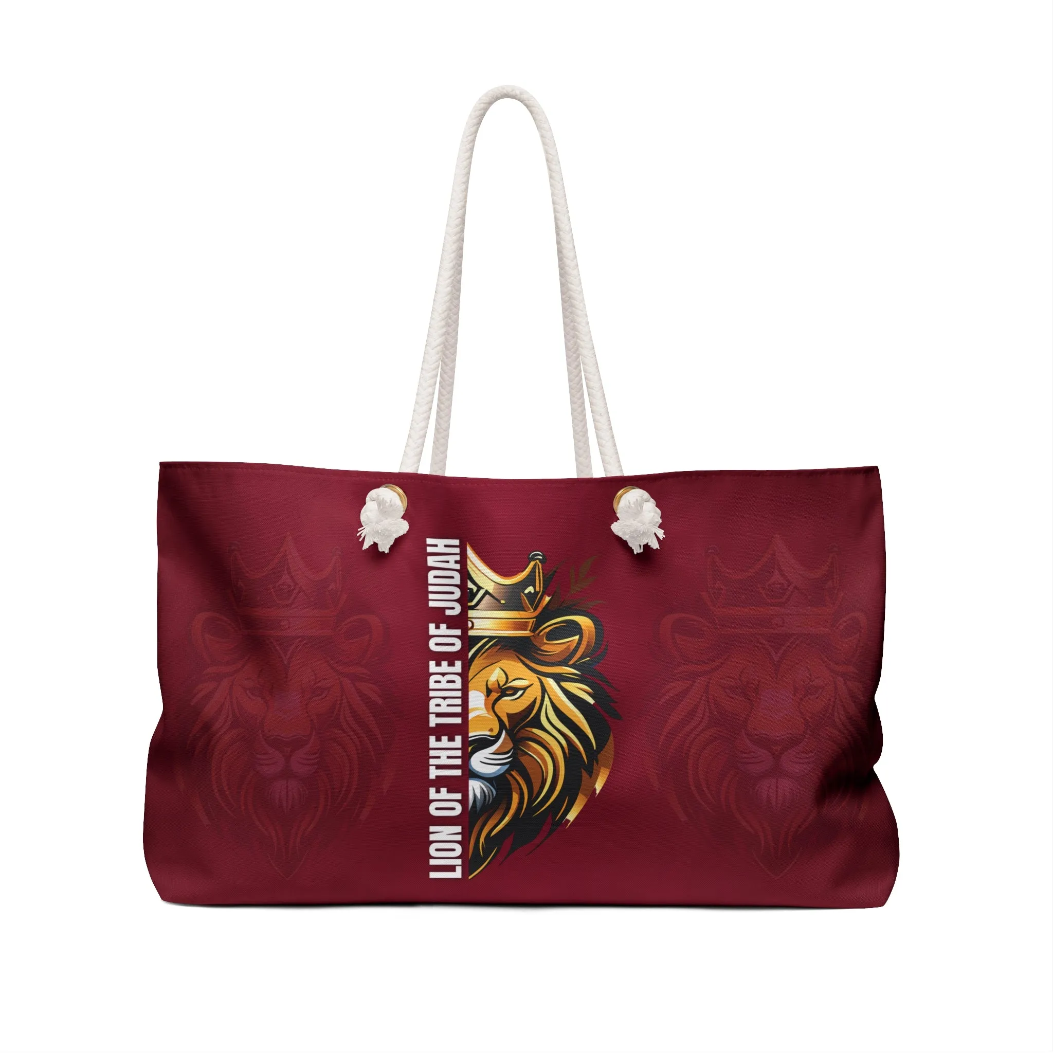 Lion of the Tribe of Judah (Brown) Weekender Bag