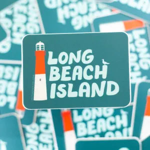 Long Beach Island sticker, Barnegat Lighthouse vinyl sticker, new jersey shore souvenir